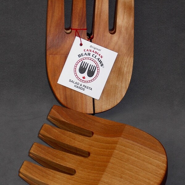 Bear CLAWS - Wood Salad Servers - The ORIGINAL / Handmade Dinnerware Gift for Mom / Rustic Home Decor for Wedding Gift or Housewarming Gift