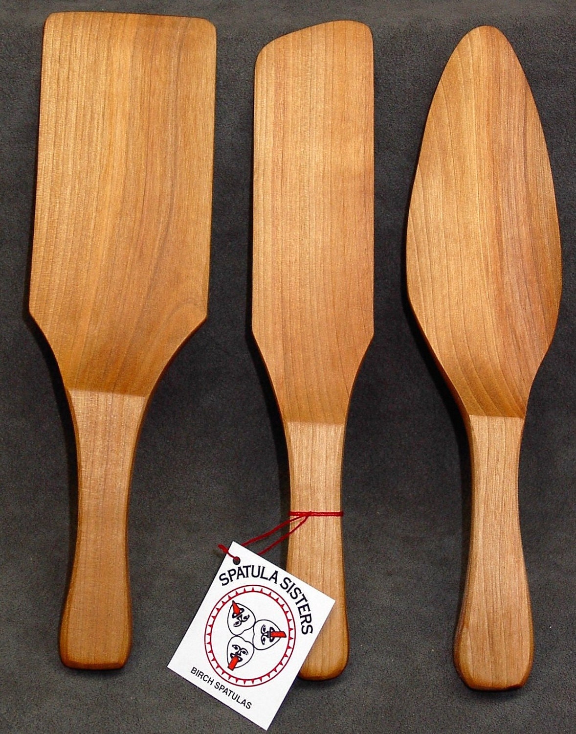 Wood Spatula Sisters Set of 3 Egg Spatula Pie Spatula and Etsy