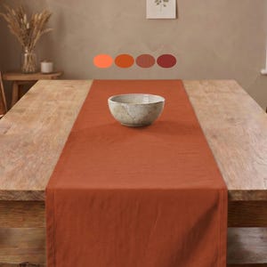 Orange & Rust Cotton Table Runners, Placemats, and Napkins