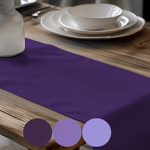 Purple & Lavender Cotton Table Runner, Placemats, and Napkins