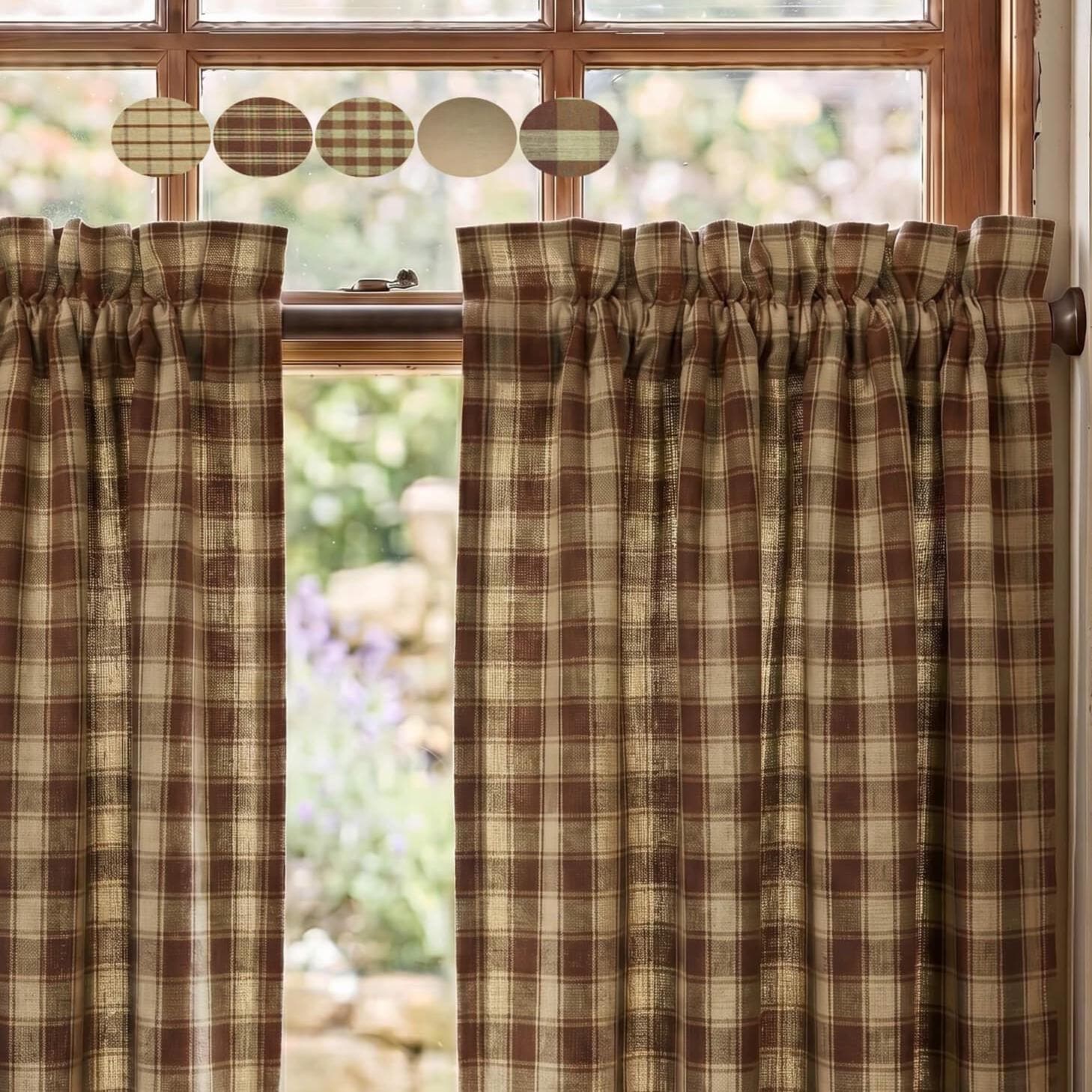 Checkered Curtains - Etsy