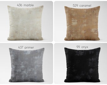 Abstract Grunge Pillow Covers, Cream Tan Gray Black | USA Handmade | Decorative Modern Contemporary Décor Square Lumbar Pillows