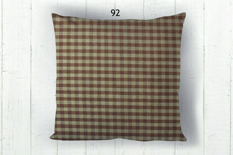 Brown and Tan Pillow Cover / Decorative Rustic Country Etsy