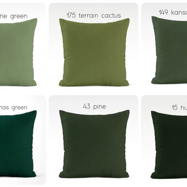 Green Pillows Etsy