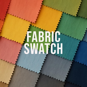 May include: A collection of colorful fabric swatches in various shades, including red, orange, yellow, green, blue, and gray. The text "FABRIC SWATCH" is overlaid in white. The swatches have a textured appearance and are arranged in a visually appealing pattern.