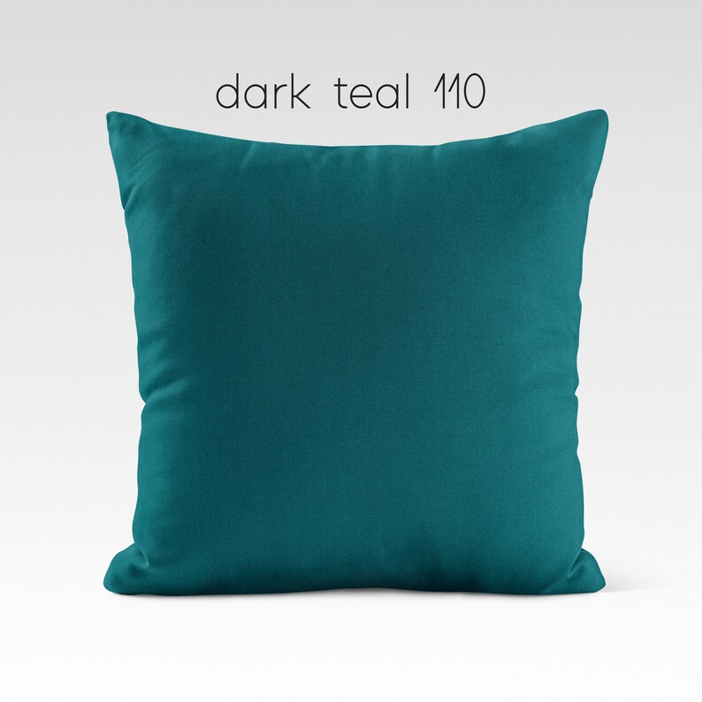 Solid Color Aqua Teal Pillow Covers USA Handmade Modern Etsy