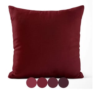 Burgundy Red Pillow Cover: Cotton Euro Shams