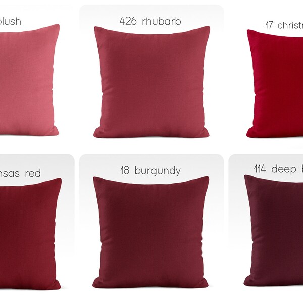 Red Throw Pillow Etsy