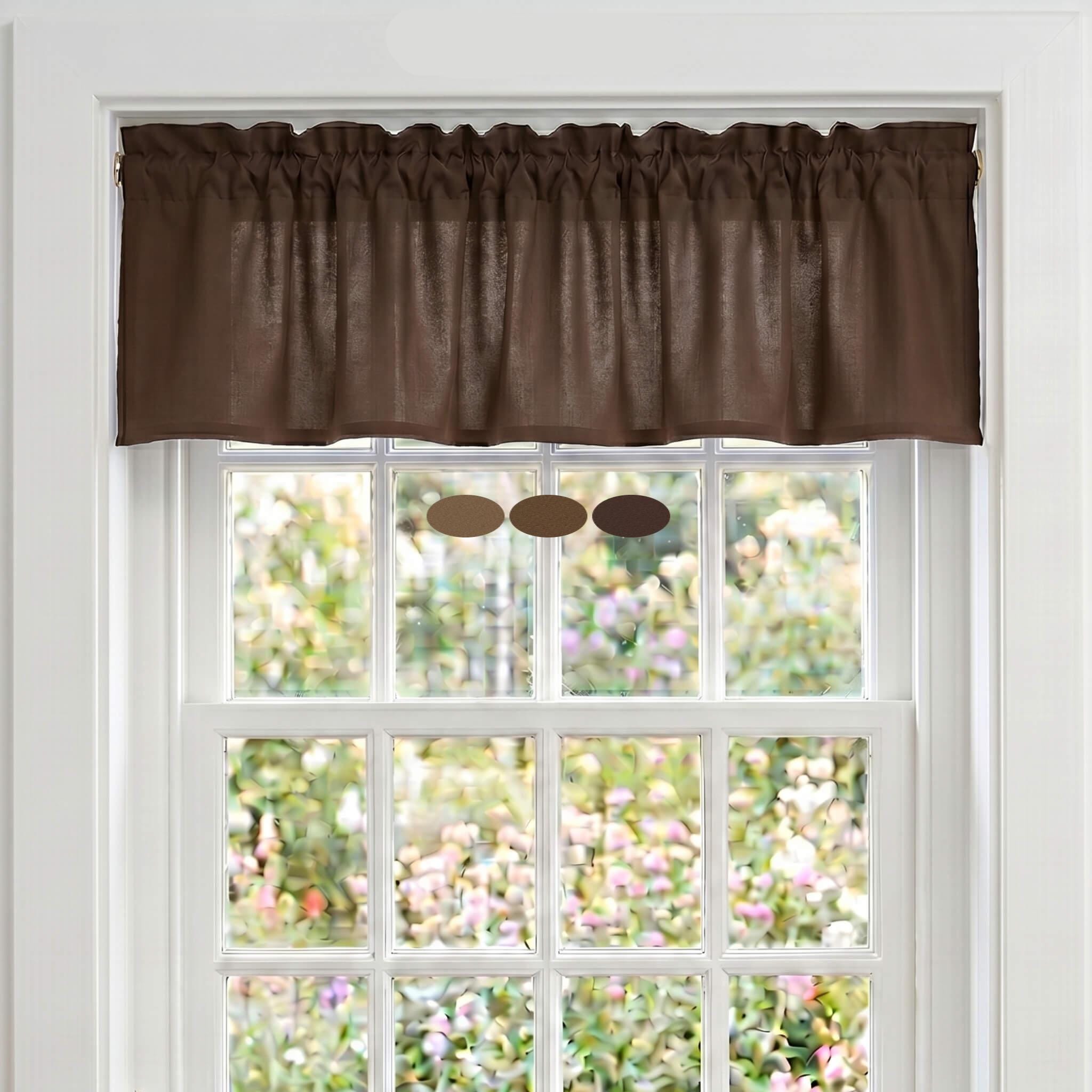 Brown Cotton Valances, Custom Sizes - Etsy