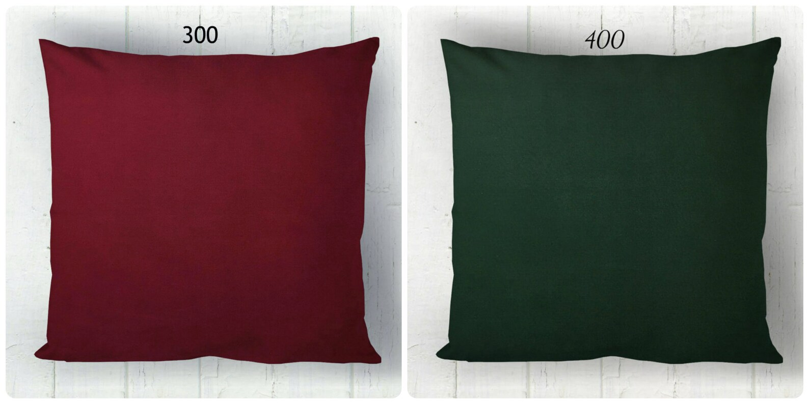 Red and Green Pillow Covers Plaid Check Solid / Homespun Etsy