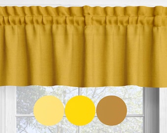 Yellow & Gold Cotton Valances: Custom Sizes