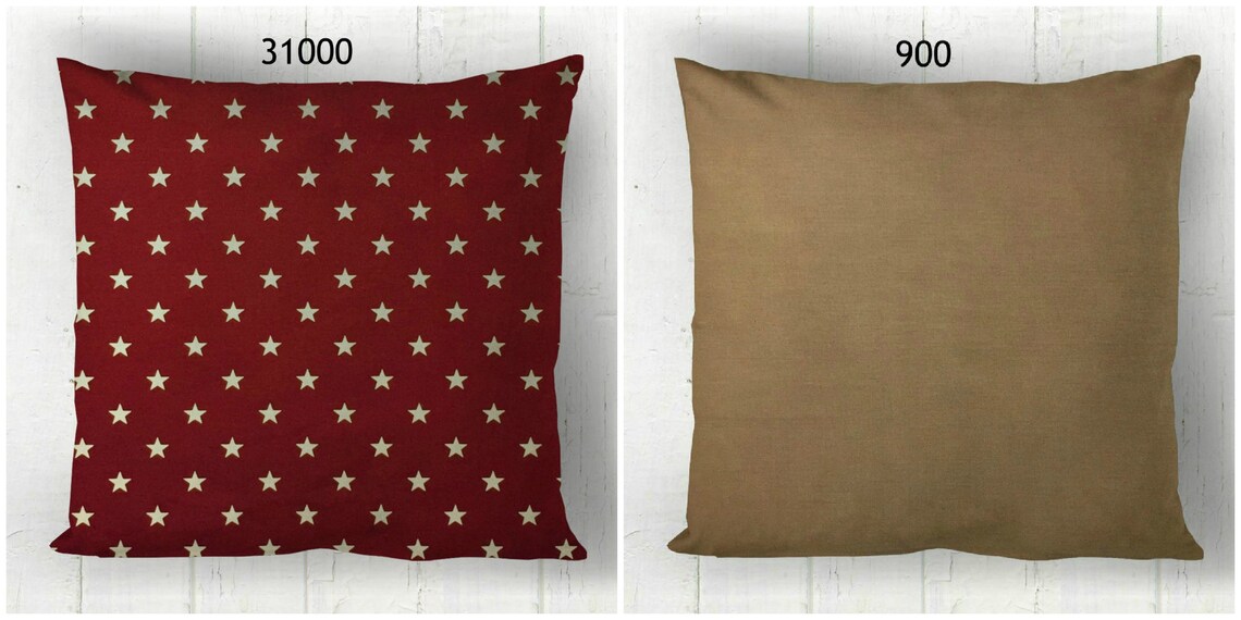 Red and Green Pillow Covers Plaid Check Solid / Homespun Etsy