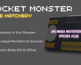 Pocket Monster Idle Hatchery - Html Browser-Spiel | Auto Clicker & prozedurale Pixel Art