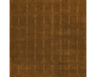 Hand Tufted Wool Rug, Modern Geometric Brown Rug, Minimalist Area Rug, Luxury Handmade Carpet for Living Room Bedroom Decor
