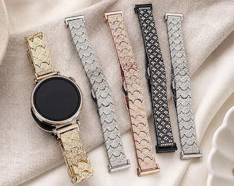 Metalen horlogeband op zeemeerminschaal voor Samsung Galaxy Watch en Huawei GT