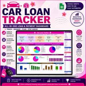 Car Loan Tracker Template using Google Sheets and Excel