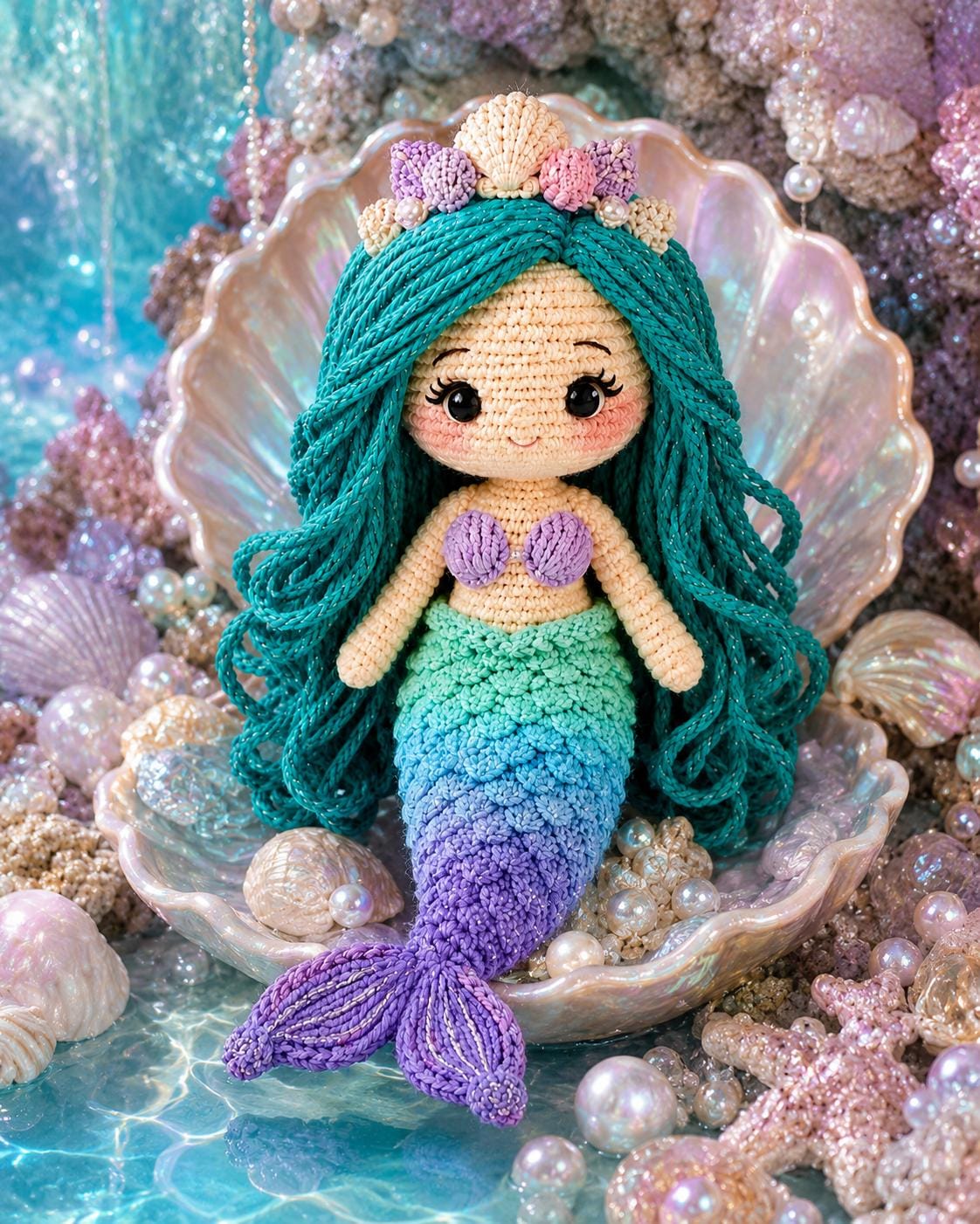 39 Mermaid Crochet Patterns: Amigurumi Dolls, Pocket Mermaids, and Creative Sea-Inspired... 19 Mermaid Doll Amigurumi