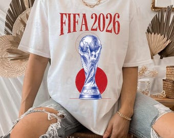 Trofeo de la Copa Mundial de la FIFA 2026 PNG, Gráfico de fútbol retro, Sublimación para aficionados al deporte (Descarga digital)