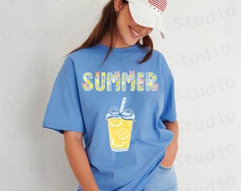 Diseño PNG de limonada de verano, vaso de limonada retro, lazos coquetos (descarga digital)