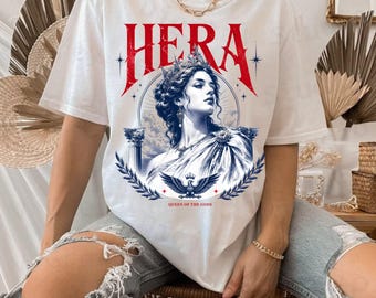 Hera Goddess PNG, Greek Mythology Shirt Design, Queen of the Gods Vintage Graphic, Ancient Greek Queen Sublimation, Digital Download