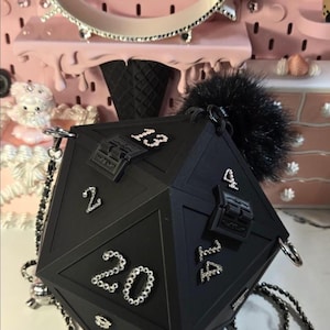 D20 Dice Purse | RPG Crossbody Bag | 3D Printed Fantasy Accessory
