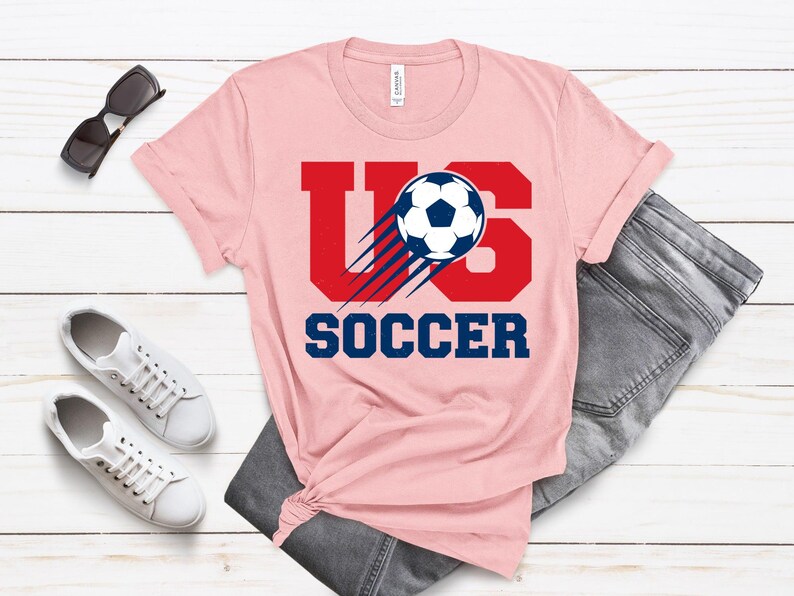 US Soccer Graphic Tee, Patriotic Team USA Shirt, Vintage Soccer Fan Gift, United States Soccer Ball Apparel 画像 4