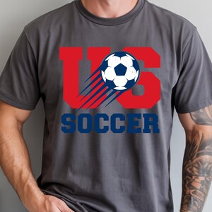 US Soccer Graphic Tee, Patriotic Team USA Shirt, Vintage Soccer Fan Gift, United States Soccer Ball Apparel 画像 7