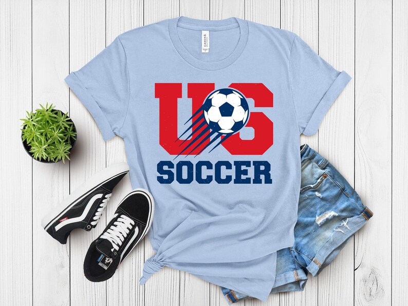 US Soccer Graphic Tee, Patriotic Team USA Shirt, Vintage Soccer Fan Gift, United States Soccer Ball Apparel 画像 3