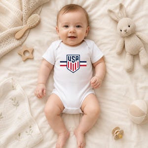 USA Soccer Shield Graphic Tee, Patriotic American Football Fan Shirt, Usmnt Crest Apparel, United States Soccer Gift image 6