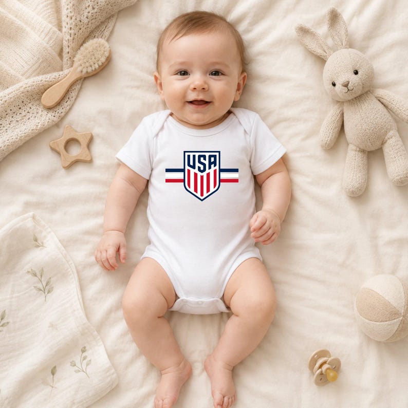 USA Soccer Shield Graphic Tee, Patriotic American Football Fan Shirt, Usmnt Crest Apparel, United States Soccer Gift image 6