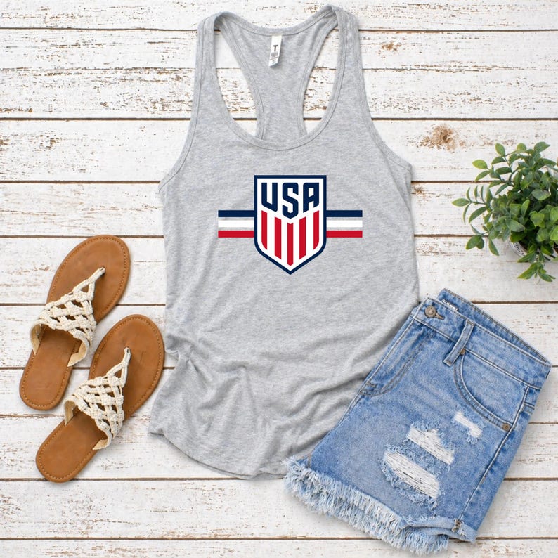 USA Soccer Shield Graphic Tee, Patriotic American Football Fan Shirt, Usmnt Crest Apparel, United States Soccer Gift image 5