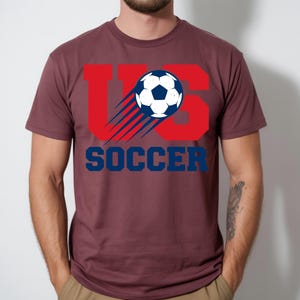US Soccer Graphic Tee, Patriotic Team USA Shirt, Vintage Soccer Fan Gift, United States Soccer Ball Apparel 画像 8