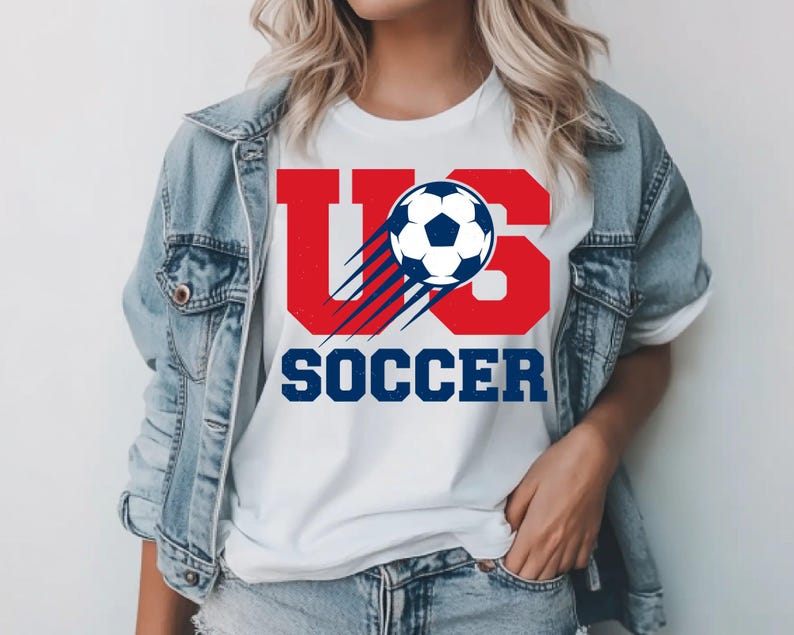 US Soccer Graphic Tee, Patriotic Team USA Shirt, Vintage Soccer Fan Gift, United States Soccer Ball Apparel 画像 2