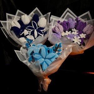Ramo de flores azul claro para limpieza de tuberías
