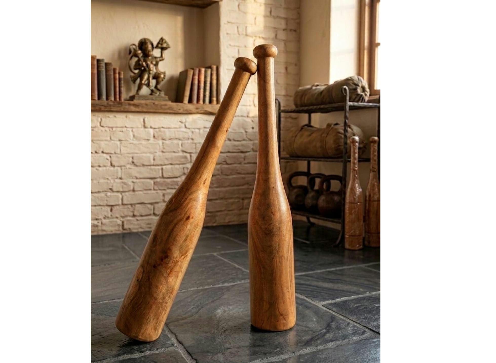 ヴィンテージ ジャグリング 木製オブジェ インドクラブ 体操 2本セット Wooden persian club - Etsy 日本