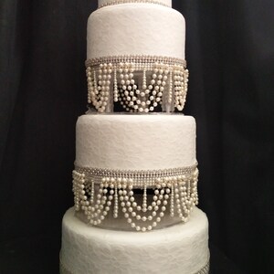 Ivory Pearl Cake Stand Wedding Cake Stand Round Or Square Etsy