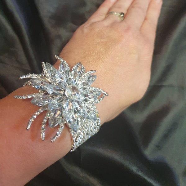 Vintage inspired crystal wrist corsage for Prom or wedding by Crystal wedding uk