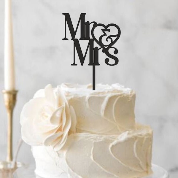 Wedding Cake topper, Personalized cake topper, Rustic cake topper, Custom Mr Mrs cake topper, Wedding Cake topper by Crystal wedding uk