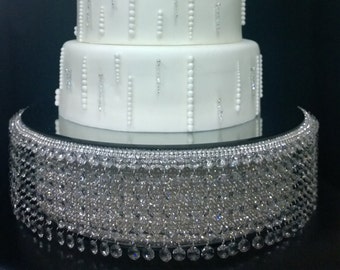 Crystal cake stand Crystal Rhinestone cake stand forwedding cake display  REAL RHINESTONE by Crystal wedding uk