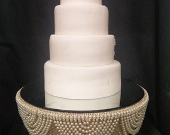 pearl cake stand etsy