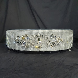 Rhinestone crystals silver cake stand, wedding cake stand,  round  by Crystal wedding uk