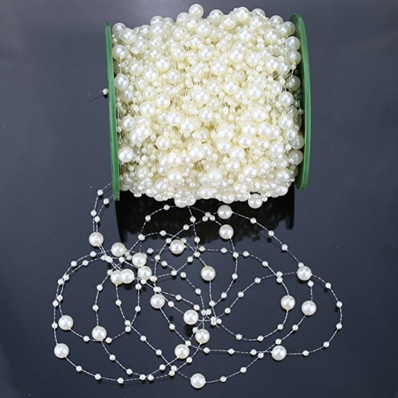 Pearl String Crystal Bead Garland 5 Meterscenterpiece Etsy UK