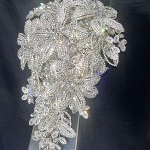 Diamante bouquet brooch Jewel rhinestone crystal wedding bouquet Crystal Bridal Bouquet, bling cascade Jewel by Crystal wedding uk