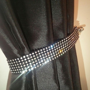 Curtain tie backs, Pair (x2) Of Diamante RHINESTONE Crystals, hold Backs for Curtains & Voiles by Crystal wedding uk