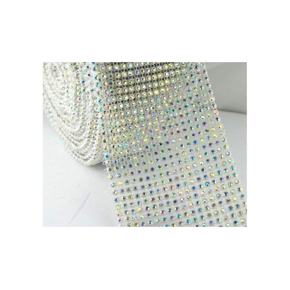 Ab Color 1 Yard Party und Blumenarrangements x 1,18 dekorative Crystal Mesh Wrap Rolle Banding G/ürtel f/ür Hochzeit Diamant Strass Ribbon Kuchen Dekoration