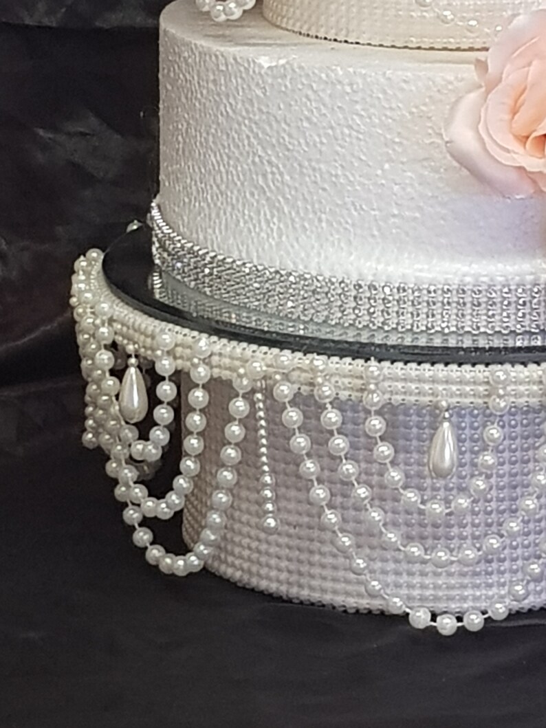 Pearl Wedding Cake Stands Pearl Cake Dividers. Cake Tier Etsy UK