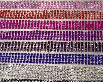 Diamante  ribbon, Crystal effect cake trim, BUY 1 GET 1 FREE diamond mesh, bling mesh 1 Meter cake trim. by Crystal wedding uk