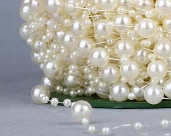 Pearl string Crystal bead Garland, 5 meters,Centerpiece, Decoration Reception Decor by Crystal wedding uk