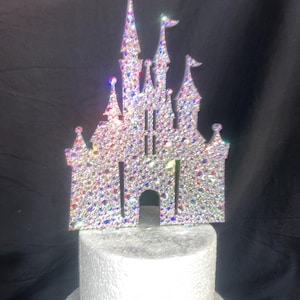 Castle Cake topper - Swarovski crystal elements  - FAIRYTALE CASTLE design, Cake decoration by Crystal wedding uk