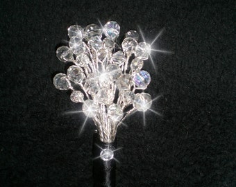 Crystal boutonnière Buttonhole or wrist Corsage,prom corsage, wedding cuff by Crystal wedding uk